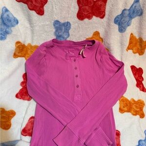Vibrant Fuchsia Long Sleeve Top